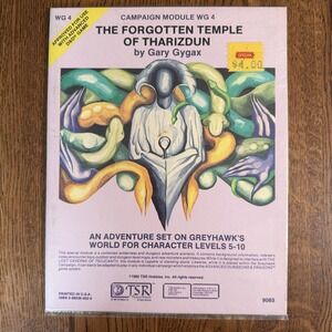 Vintage 1982 AD&D WG4 The Forgotten Temple of Tharizdun Gary Gygax TSR Module